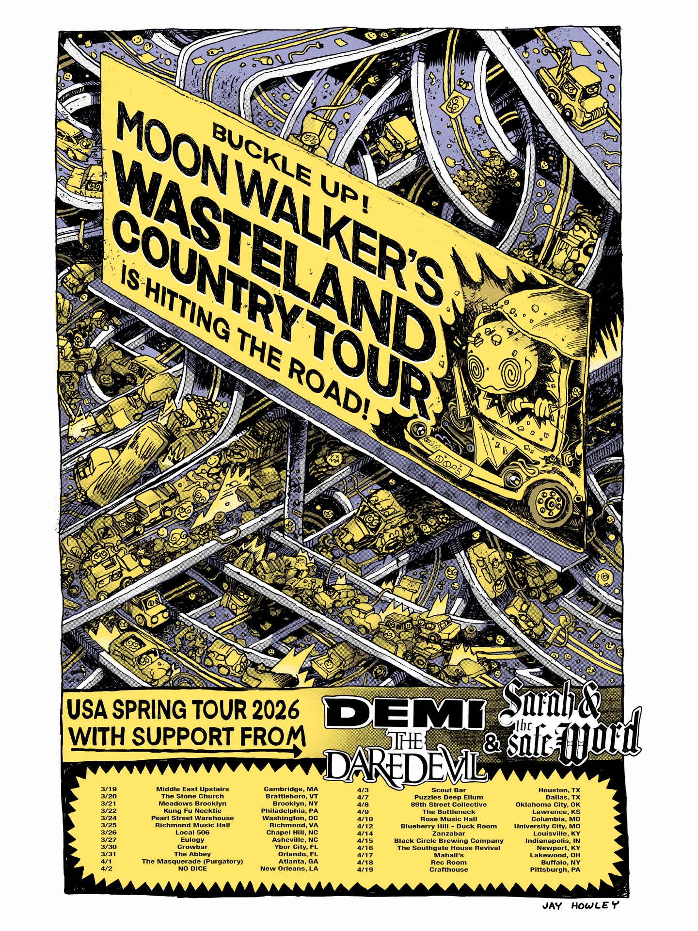 Moon Walker The Wasteland Country Tour Poster 2026